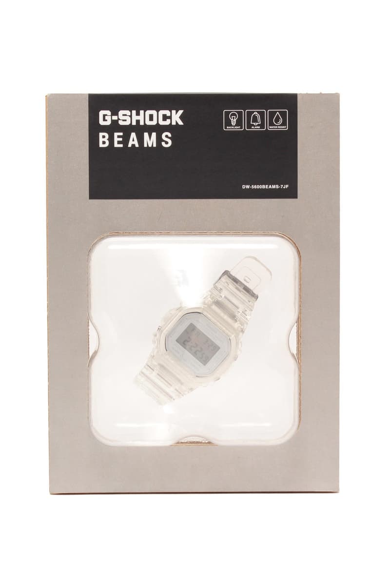 BEAMS x G-Shock 全新聯名透明 DW-5600 錶款發佈