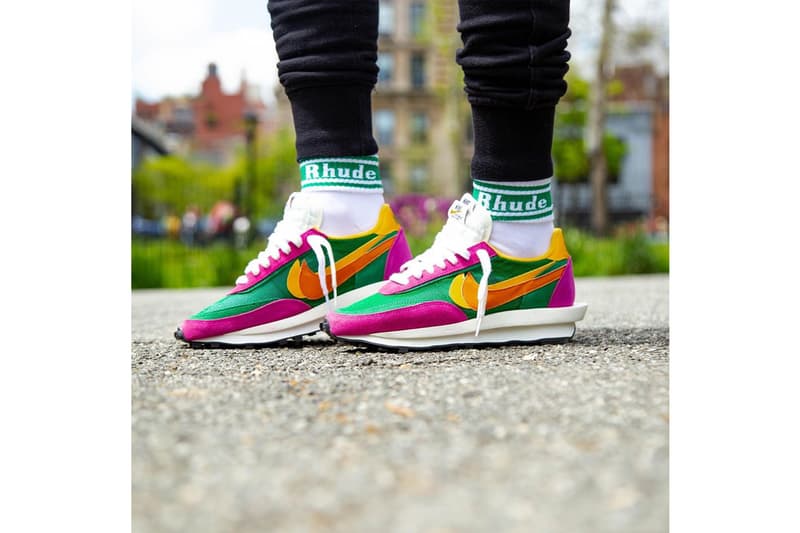 sacai x Nike「LDV With Waffle Daybreak」全新紫綠配色上腳預覽