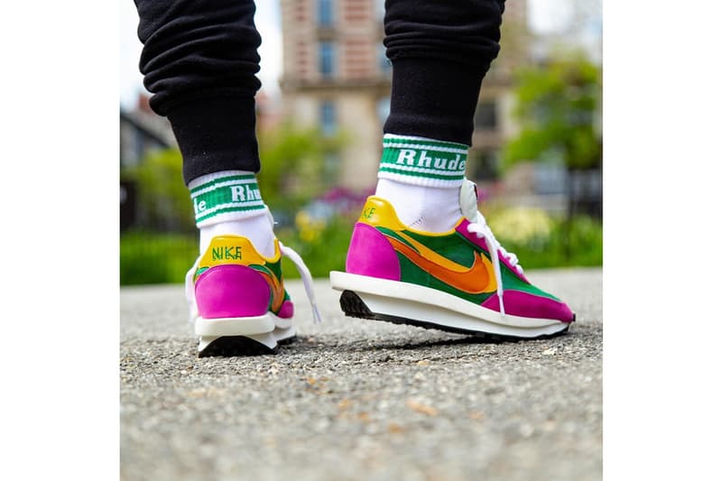 sacai x Nike「LDV With Waffle Daybreak」全新紫綠配色上腳預覽