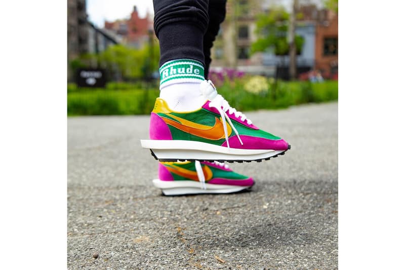 sacai x Nike「LDV With Waffle Daybreak」全新紫綠配色上腳預覽