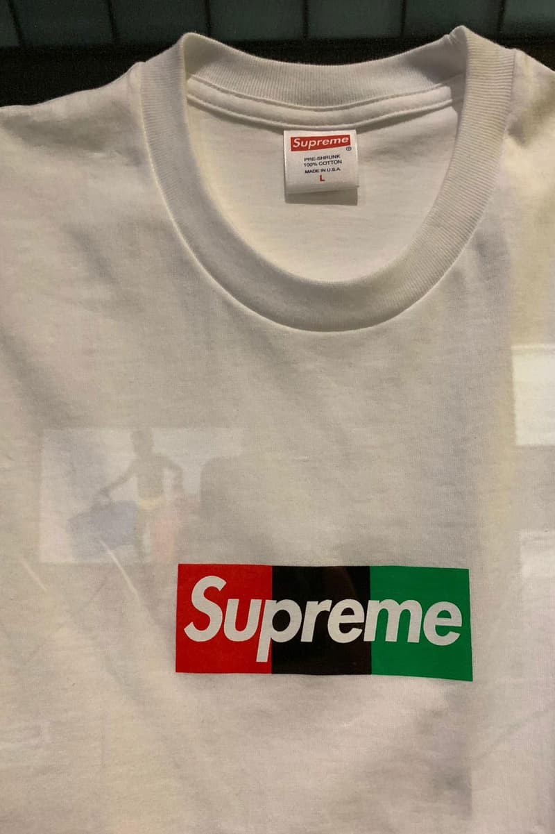 Supreme 全新 Box Logo T-Shirt 於 Virgil Abloh 個人藝術展覽現場亮相