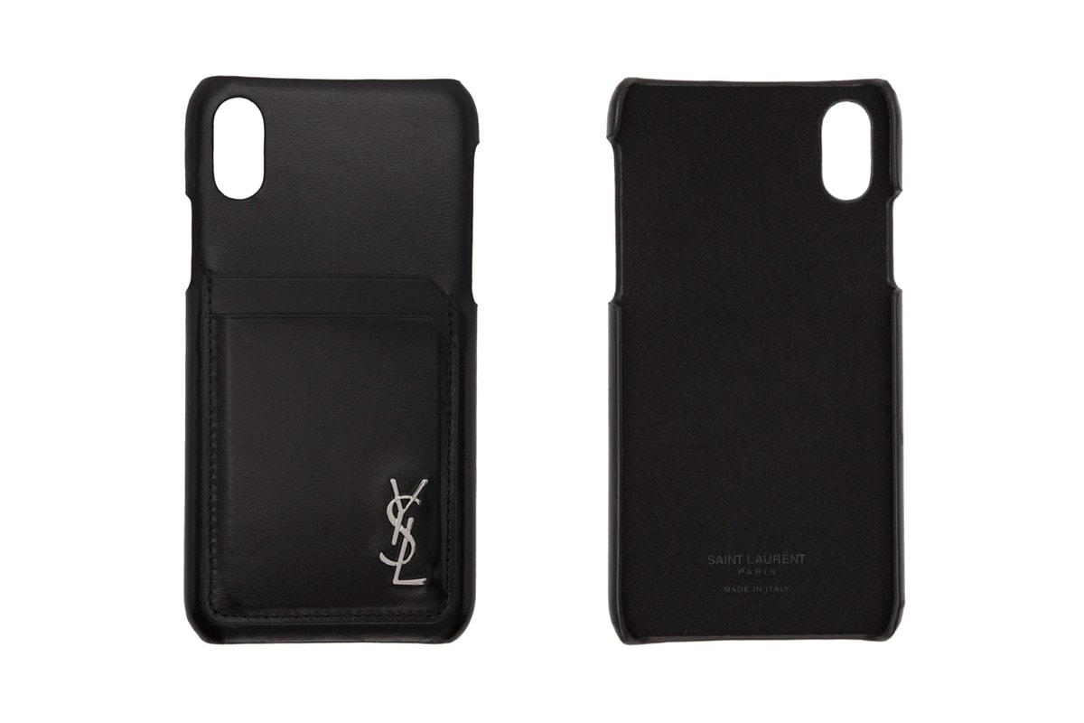 上乘質感 − Saint Laurent 推出全新黑色牛皮 iPhone 保護殼