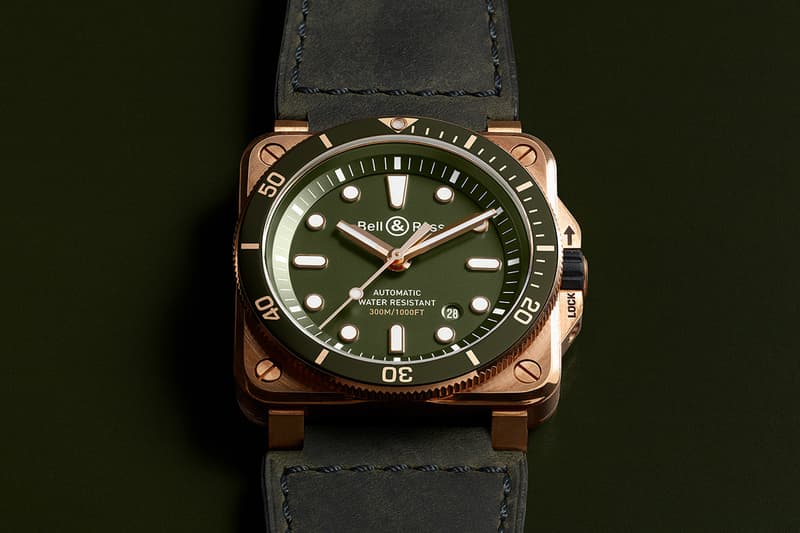 方形銅潛－Bell & Ross 推出「Green Bronze」青銅潛水手錶