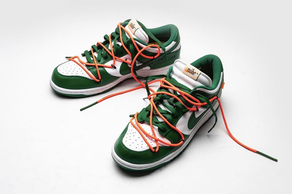 Off-White™ x Nike Dunk Low 全新「Pine Green」綠白配色曝光圖片
