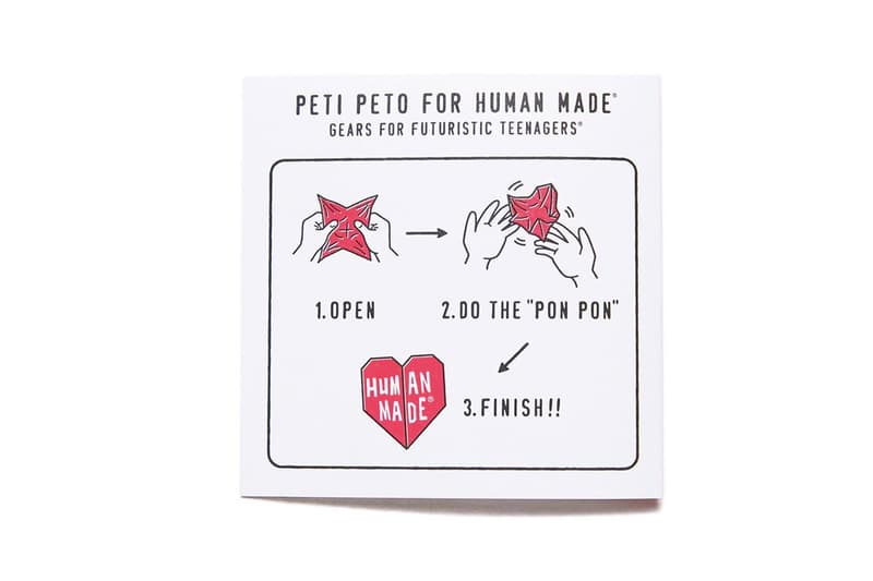 赤紙之心-Human Made 推出 Peti Peto 心形記憶清潔手帕