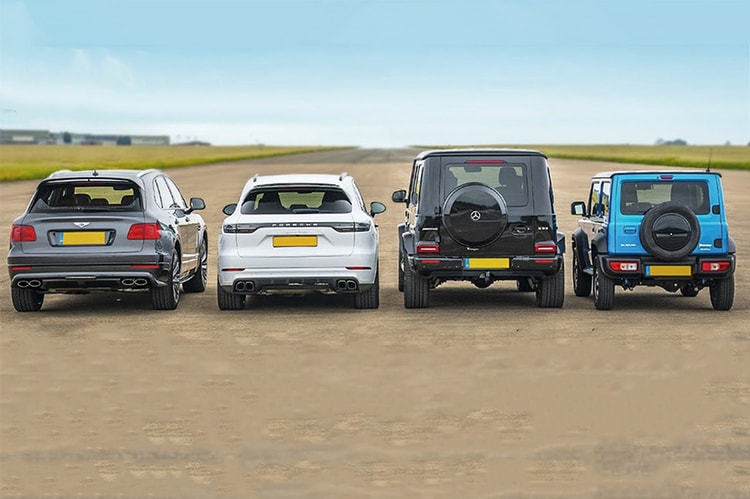 Bentley Bentayga、AMG G63、Porsche Cayenne 及 Jimny 展開 Drag Race 對決