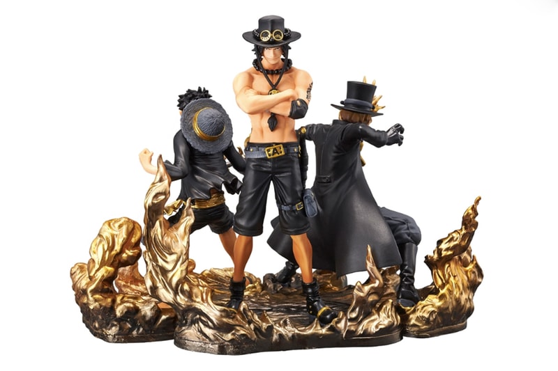 《ONE PIECE》推出全新「艾斯、路飛、薩波」黑金火焰版本雕像