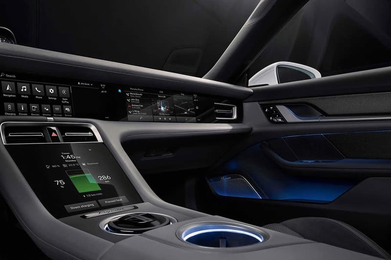 全屏幕座艙-Porsche 揭示全新純電跑車 Taycan 的內裝圖片
