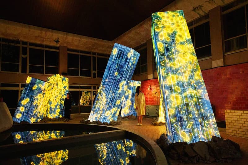 teamLab 推出全新光影藝展「Megaliths in the Bath House Ruins」