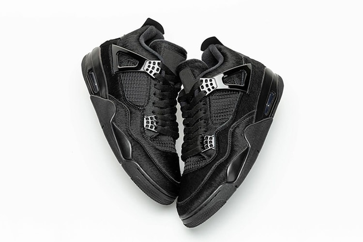 豪奢黑魂 − 率先預覽 Air Jordan 4 全新牛毛皮面料「Black Cat」鞋款