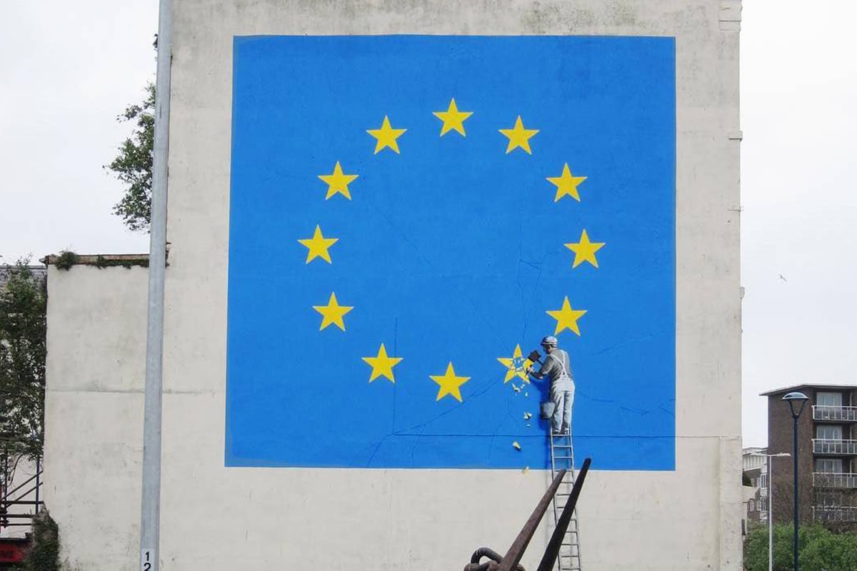 Banksy 對《Brexit Mural》「英國脫歐」壁畫遭到不名人士移除發表聲明