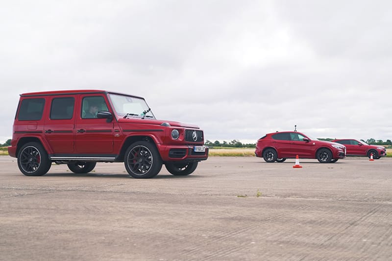 紅魔對決 − AMG G63、Alfa Romeo Stelvio QV 和 Jaguar F-Pace SVR 之 Drag Race 競速