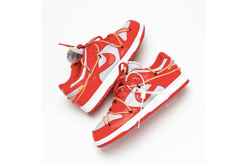 率先預覽 Off-White™ x Nike Dunk Low 最新聯乘配色「University Red」