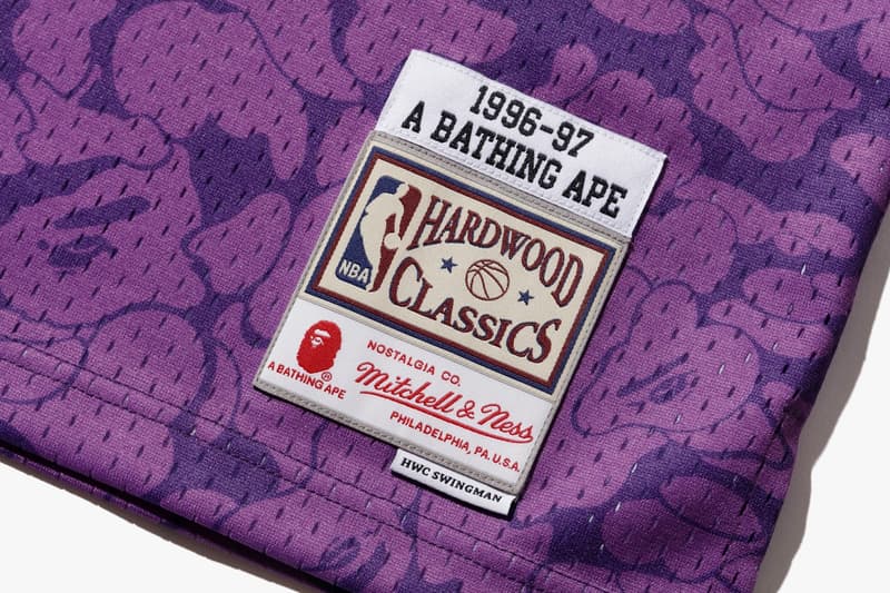A BATHING APE® x Mitchell & Ness 全新聯乘 NBA 球衣系列發佈