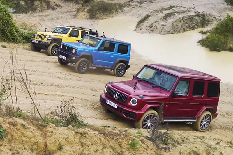 Mercedes-AMG G63、Suzuki Jimny 和 Jeep Wrangler 展開山路 Drag Race 對決