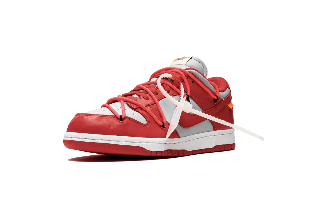 nike sb dunk low off white red