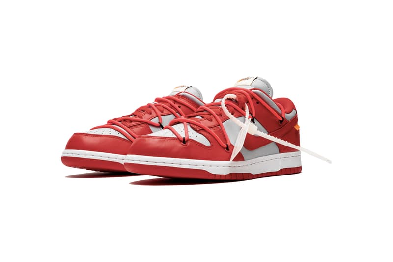 Off-White™ x Nike Dunk Low「University Red」最新細節圖輯再曝光