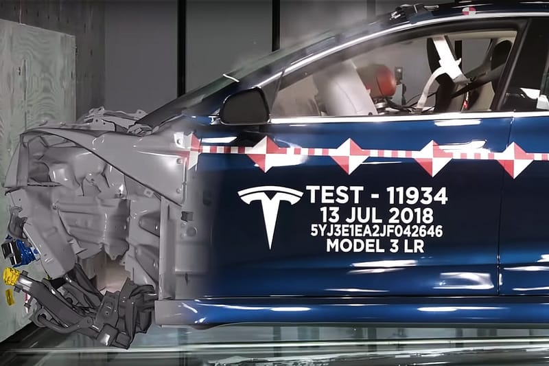 安全背後－Tesla Model 3 曝光自家撞擊測試實驗室短片