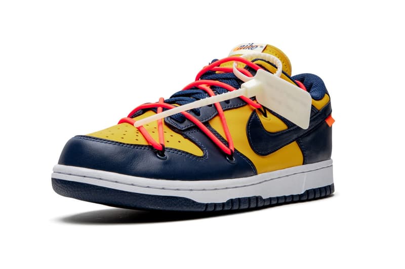 Off-White™ x Nike Dunk Low「University Gold」最新高清圖輯再度曝光