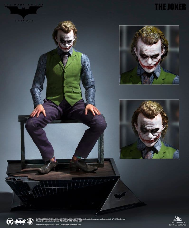 Queen Studios 打造《The Dark Knight》版本「小丑 Joker」1:3 比例珍藏人偶