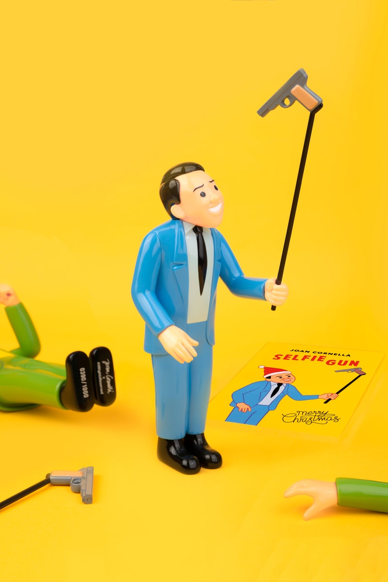 AllRightsReserved 追加 Joan Cornellà 10" Selfie Gun 搪膠公仔藍色版