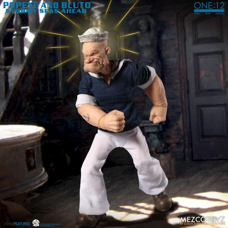 童年回憶 − 玩具品牌 MEZCO 推出「Popeye & Bluto」雙人組合套裝公仔