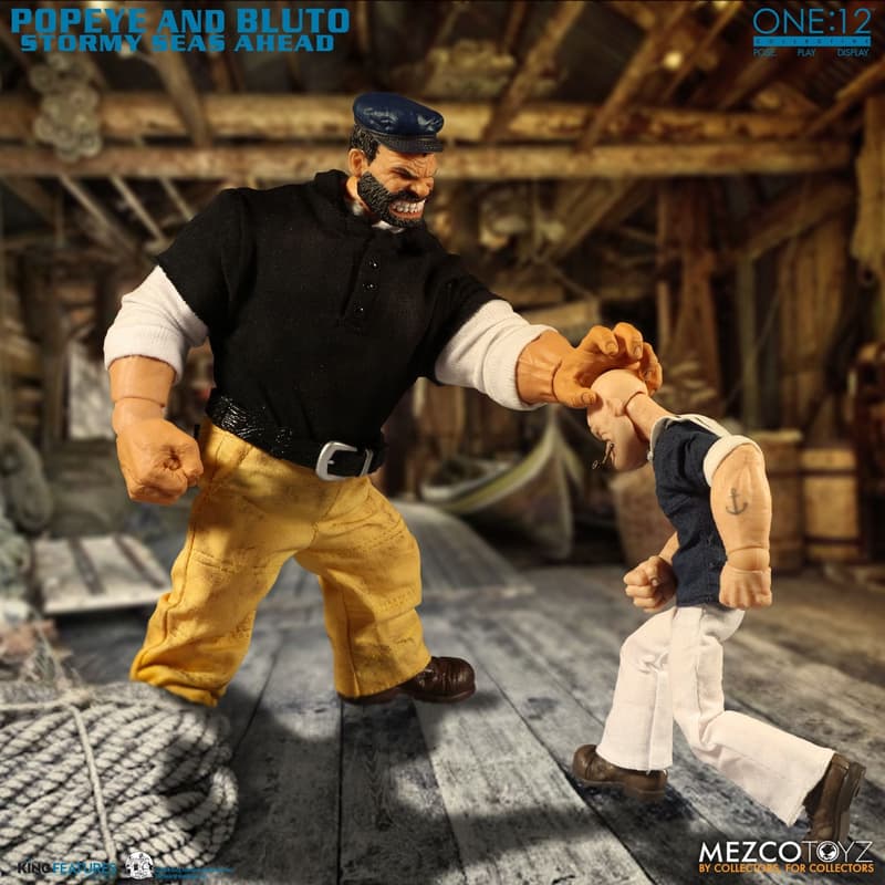 童年回憶 − 玩具品牌 MEZCO 推出「Popeye & Bluto」雙人組合套裝公仔