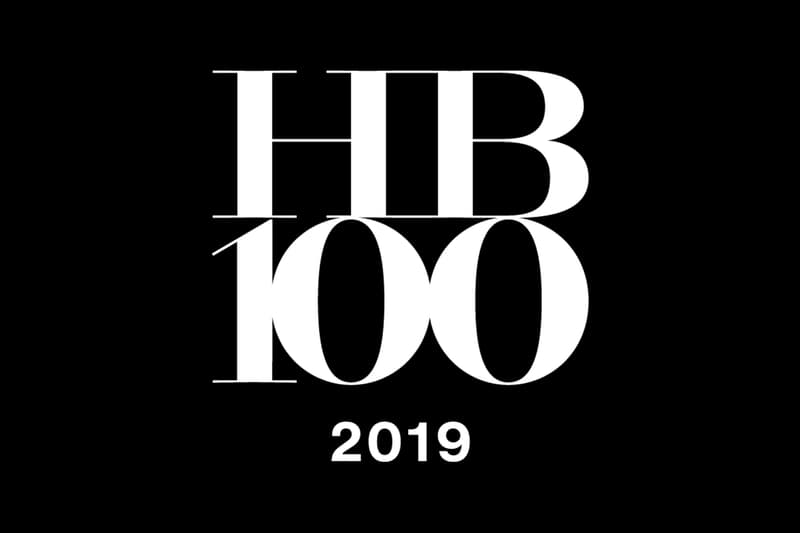 時尚潮流界大賞!2019 年度影響力榜單「HB 100」完整公開