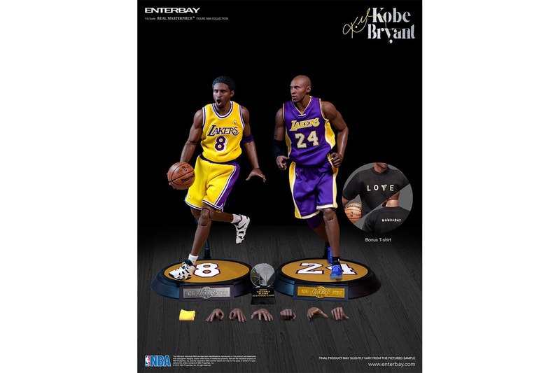 紀念黑曼巴！ENTERBAY 推出「Real Masterpiece」系列 Kobe Bryant 1:6 雙人偶套裝