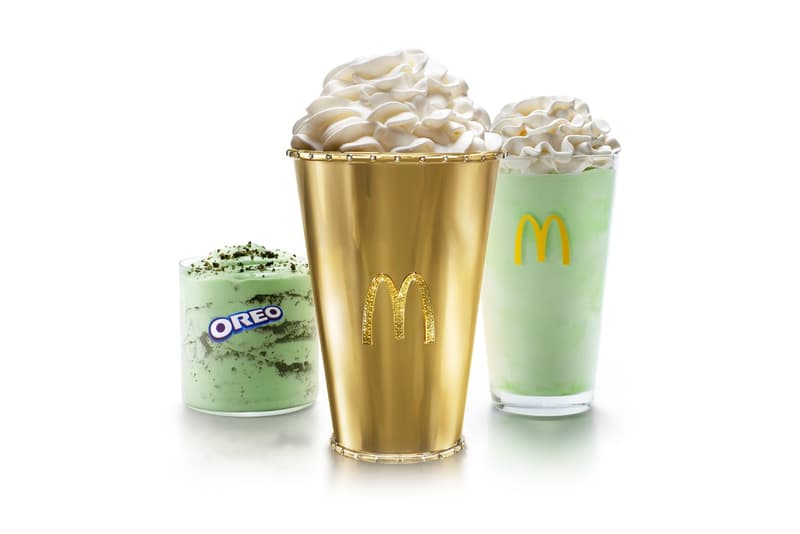 慶祝 50 週年-McDonald's 推出價值十萬美元的金色薄荷味奶昔杯