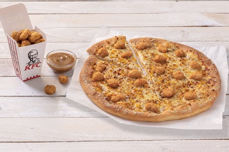 驚奇不斷！Pizza Hut 與 KFC 攜手推出全新「勁爆雞米花口味 Pizza」