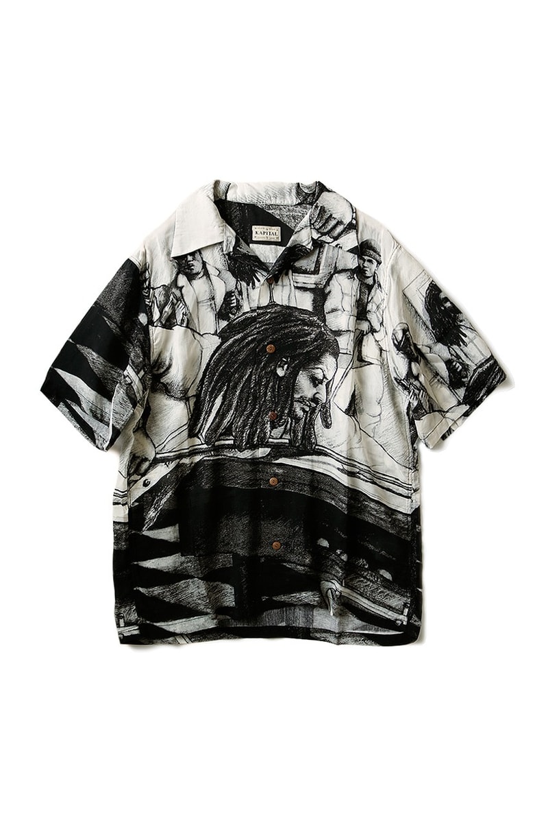 KAPITAL 推出全新黑白絲綢 Hawaiian Shirt