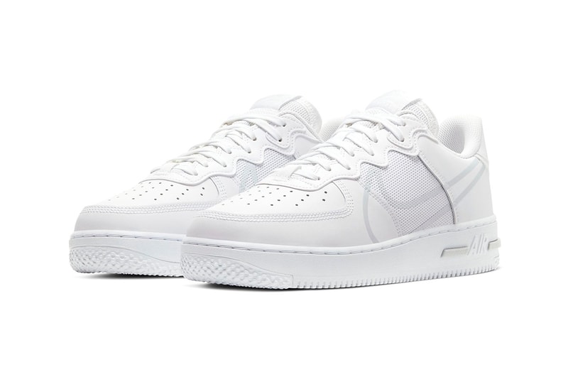 Nike 全新鞋款 Air Force 1 React D/MS/X 全白配色正式發佈
