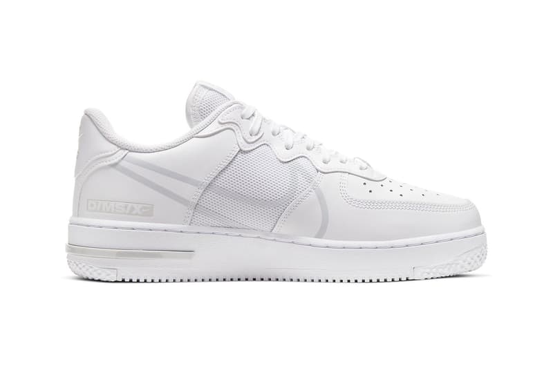 Nike 全新鞋款 Air Force 1 React D/MS/X 全白配色正式發佈