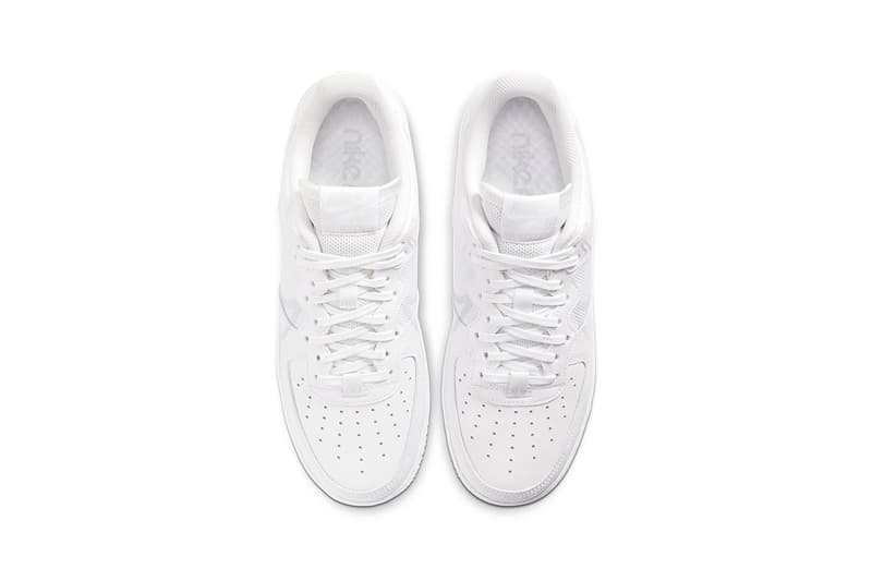 Nike 全新鞋款 Air Force 1 React D/MS/X 全白配色正式發佈