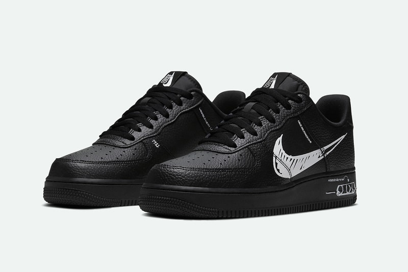 Nike Air Force 1「Sketch」手繪風格全黑版本即將推出