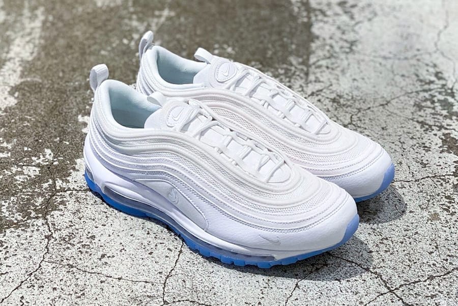air max 97 white and light blue