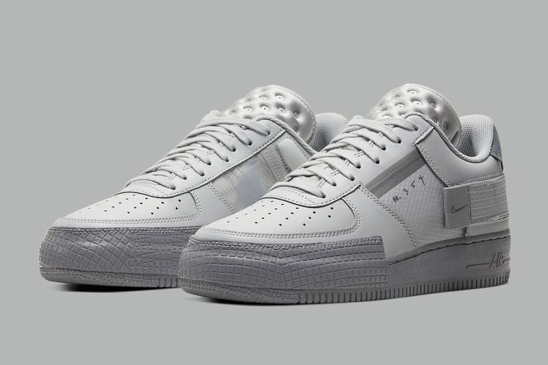 Nike Air Force 1 Type 最新配色「Triple Grey」正式曝光