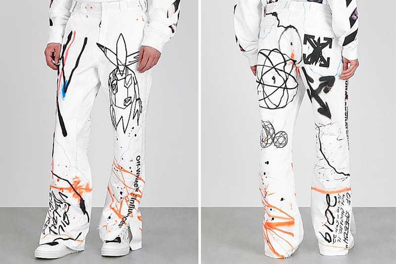 招牌盡現 - Off-White™ 攜手 Futura 打造之聯乘塗鴉褲款正式發佈
