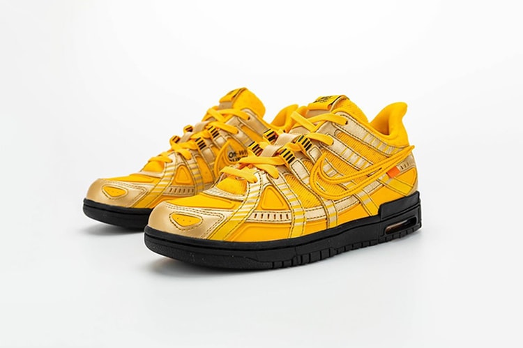 率先預覽 Off-White™ x Nike Air Rubber Dunk 最新配色「University Gold」