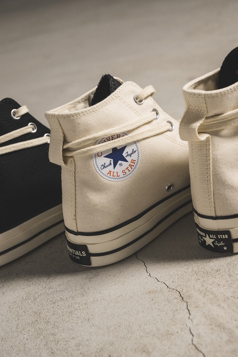 HBX 抽籤渠道開啟！Fear of God ESSENTIALS x Converse Chuck 70 鞋款再來襲