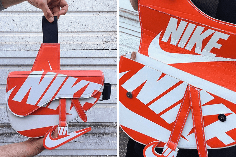 袋包重製工作室 camera60studio 利用「Nike 鞋盒」打造別注「Dior 馬鞍包」