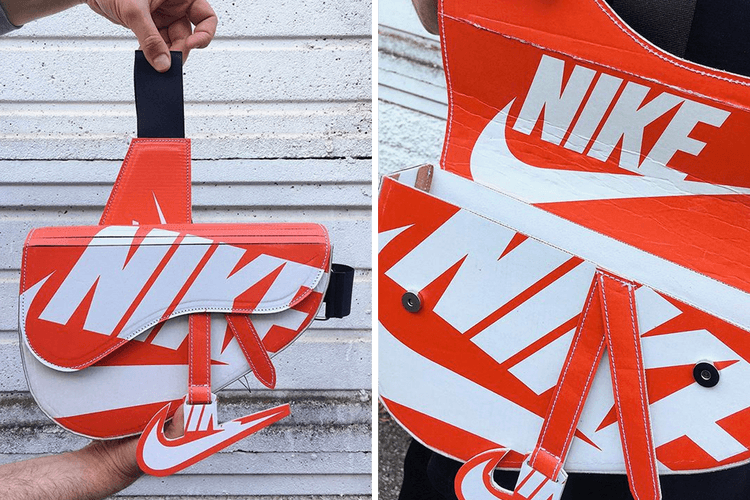 袋包重製工作室 camera60studio 利用「Nike 鞋盒」打造別注「Dior 馬鞍包」