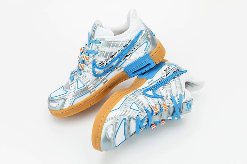 blue nike off white