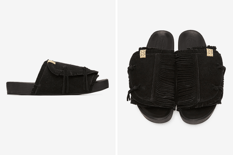 visvim 推出全新黑色麂皮版 Shaman-Folk Christos 別注涼拖鞋