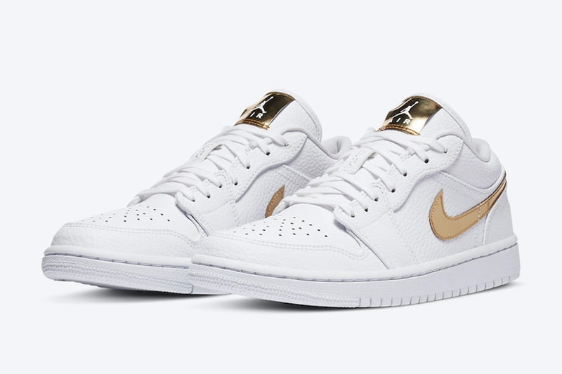 Air Jordan 1 Low 推出奢華感新配色「White/Metallic Gold」