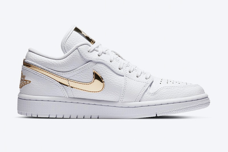 Air Jordan 1 Low 推出奢華感新配色「White/Metallic Gold」