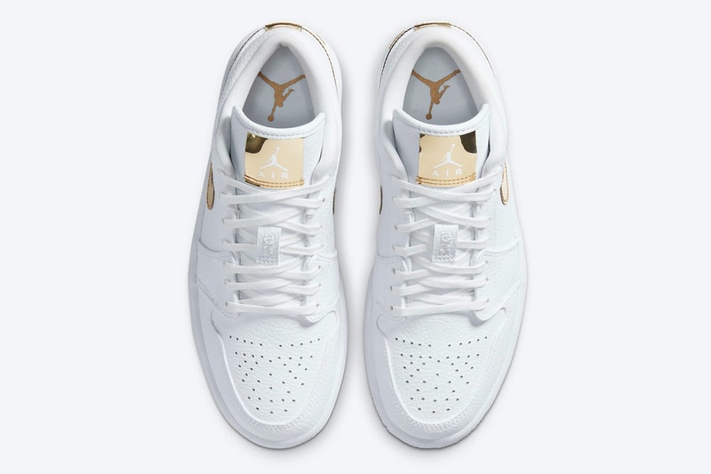 Air Jordan 1 Low 推出奢華感新配色「White/Metallic Gold」