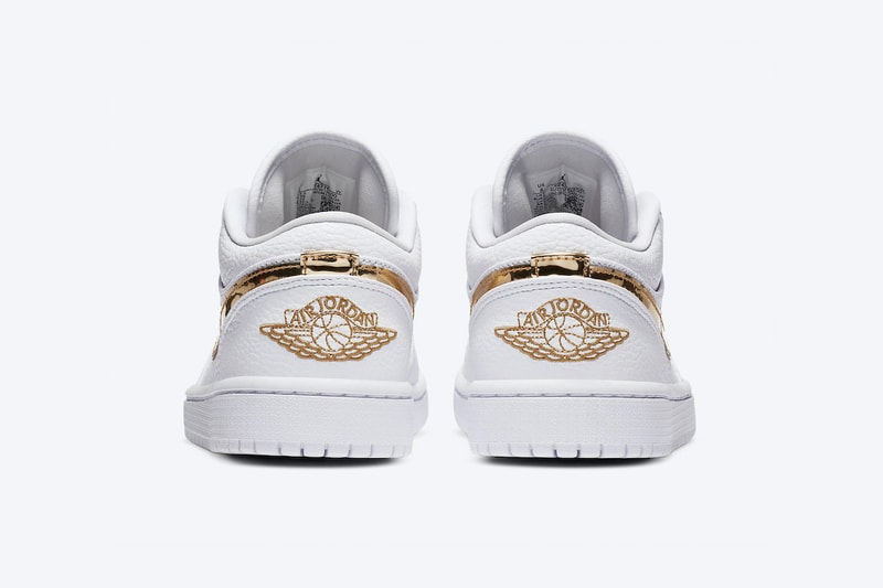 Air Jordan 1 Low 推出奢華感新配色「White/Metallic Gold」