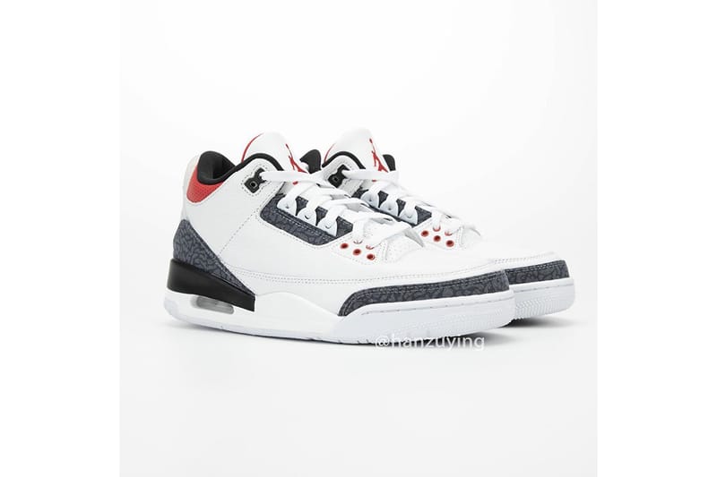 jordan 3 se fire red on feet